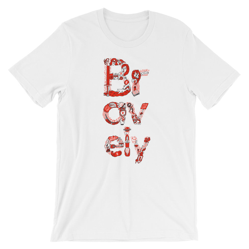 Bravely x Beardy Glasses T-Shirt: Courage Illustrated