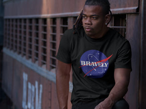 NASA x Bravely Meatball Logo Mashup T-Shirt